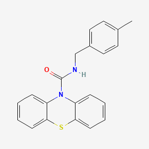 molecular formula C21H18N2OS B5532532 N-[(4-METHYLPHENYL)METHYL]-10H-PHENOTHIAZINE-10-CARBOXAMIDE 