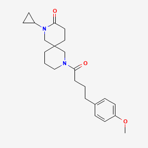 molecular formula C23H32N2O3 B5532569 2-cyclopropyl-8-[4-(4-methoxyphenyl)butanoyl]-2,8-diazaspiro[5.5]undecan-3-one 