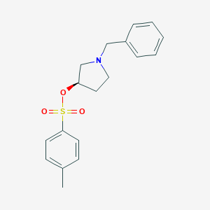 molecular formula C18H21NO3S B055328 Toluene-4-sulfonic acid (R)-1-benzyl-pyrrolidin-3-yl ester CAS No. 116183-80-3