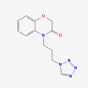 molecular formula C12H13N5O2 B5532932 4-[3-(1H-tetrazol-1-yl)propyl]-2H-1,4-benzoxazin-3(4H)-one 