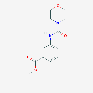 molecular formula C14H18N2O4 B5532946 Ethyl 3-[(morpholin-4-ylcarbonyl)amino]benzoate 