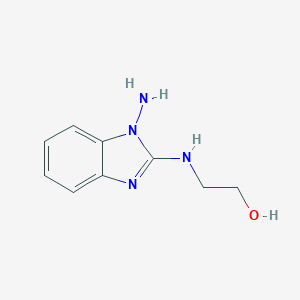 molecular formula C9H12N4O B055330 2-[(1-Aminobenzimidazol-2-yl)amino]ethanol CAS No. 120341-06-2