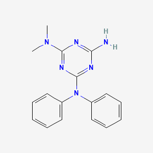 molecular formula C17H18N6 B5533051 N2,N2-DIMETHYL-N4,N4-DIPHENYL-1,3,5-TRIAZINE-2,4,6-TRIAMINE 