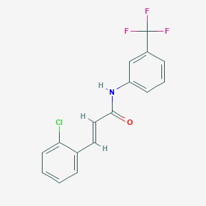 molecular formula C16H11ClF3NO B5533106 (2E)-3-(2-chlorophenyl)-N-[3-(trifluoromethyl)phenyl]prop-2-enamide 