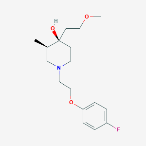 molecular formula C17H26FNO3 B5533141 (3R,4R)-1-[2-(4-fluorophenoxy)ethyl]-4-(2-methoxyethyl)-3-methylpiperidin-4-ol 