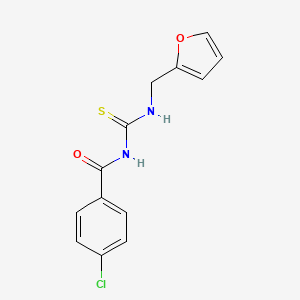 molecular formula C13H11ClN2O2S B5533179 1-(4-CHLOROBENZOYL)-3-[(FURAN-2-YL)METHYL]THIOUREA 