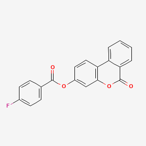 molecular formula C20H11FO4 B5533287 (6-oxobenzo[c]chromen-3-yl) 4-fluorobenzoate 