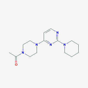 molecular formula C15H23N5O B5533308 1-(4-(2-(Piperidin-1-yl)pyrimidin-4-yl)piperazin-1-yl)ethanone 