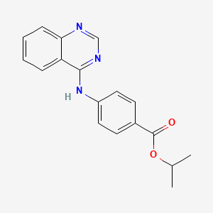 molecular formula C18H17N3O2 B5533345 Propan-2-yl 4-(quinazolin-4-ylamino)benzoate CAS No. 510737-65-2