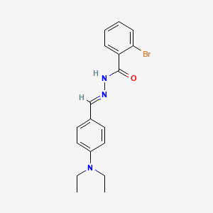 molecular formula C18H20BrN3O B5533398 2-bromo-N'-{(E)-[4-(diethylamino)phenyl]methylidene}benzohydrazide 