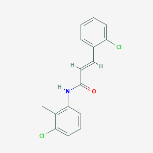 molecular formula C16H13Cl2NO B5533536 (2E)-N-(3-chloro-2-methylphenyl)-3-(2-chlorophenyl)prop-2-enamide 