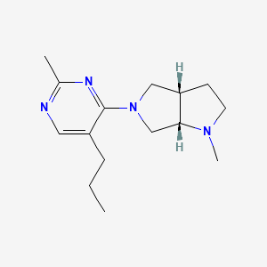 molecular formula C15H24N4 B5533549 (3aS,6aS)-1-methyl-5-(2-methyl-5-propylpyrimidin-4-yl)-2,3,3a,4,6,6a-hexahydropyrrolo[2,3-c]pyrrole 