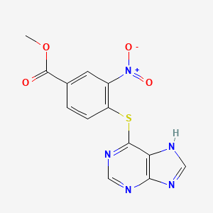 molecular formula C13H9N5O4S B5533633 methyl 3-nitro-4-(7H-purin-6-ylsulfanyl)benzoate 