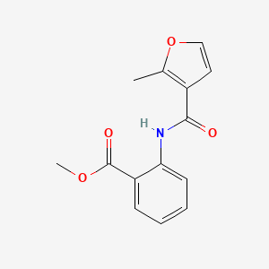 molecular formula C14H13NO4 B5533656 METHYL 2-(2-METHYLFURAN-3-AMIDO)BENZOATE 