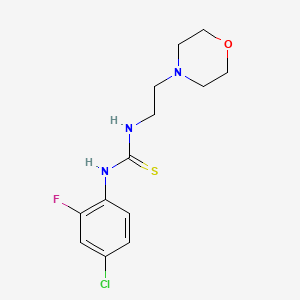 molecular formula C13H17ClFN3OS B5533804 3-(4-chloro-2-fluorophenyl)-1-[2-(morpholin-4-yl)ethyl]thiourea 