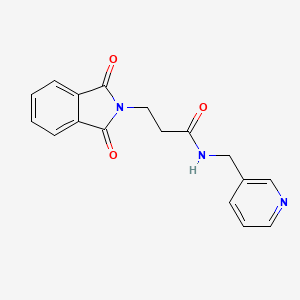 molecular formula C17H15N3O3 B5533827 3-(1,3-DIOXO-2,3-DIHYDRO-1H-ISOINDOL-2-YL)-N-[(PYRIDIN-3-YL)METHYL]PROPANAMIDE 