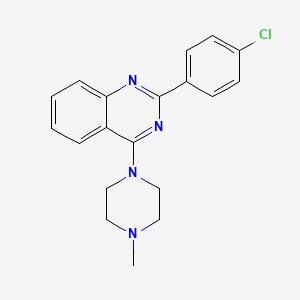 molecular formula C19H19ClN4 B5533856 2-(4-Chlorophenyl)-4-(4-methylpiperazin-1-yl)quinazoline CAS No. 5996-13-4