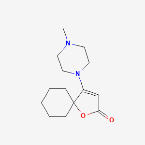 molecular formula C14H22N2O2 B5533938 4-(4-methylpiperazin-1-yl)-1-oxaspiro[4.5]dec-3-en-2-one 
