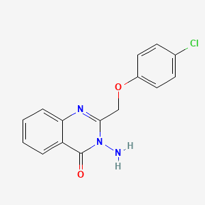 molecular formula C15H12ClN3O2 B5533958 3-AMINO-2-[(4-CHLOROPHENOXY)METHYL]-3,4-DIHYDROQUINAZOLIN-4-ONE 