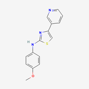 molecular formula C15H13N3OS B5534180 N-(4-methoxyphenyl)-4-pyridin-3-yl-1,3-thiazol-2-amine 