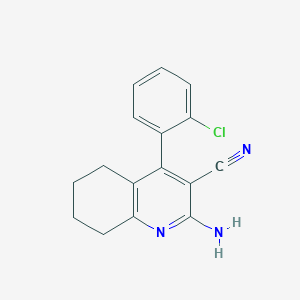 molecular formula C16H14ClN3 B5534297 2-Amino-4-(2-chlorophenyl)-5,6,7,8-tetrahydroquinoline-3-carbonitrile 