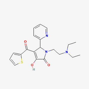 molecular formula C20H23N3O3S B5534323 1-(2-(diethylamino)ethyl)-3-hydroxy-5-(pyridin-2-yl)-4-(thiophene-2-carbonyl)-1H-pyrrol-2(5H)-one 