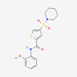 molecular formula C16H18N2O4S2 B5534346 N-(2-hydroxyphenyl)-4-piperidin-1-ylsulfonylthiophene-2-carboxamide 