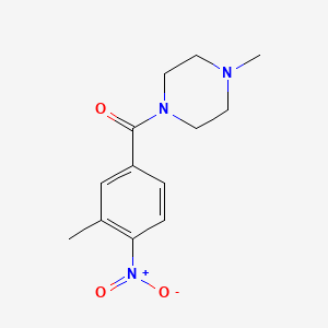 molecular formula C13H17N3O3 B5534506 (3-Methyl-4-nitrophenyl)(4-methylpiperazin-1-yl)methanone 