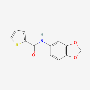 molecular formula C12H9NO3S B5534513 N-(Benzo[d][1,3]dioxol-5-yl)thiophene-2-carboxamide 