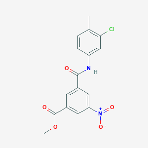 molecular formula C16H13ClN2O5 B5534582 METHYL 3-((3-CHLORO-4-METHYLANILINO)CARBONYL)-5-NITROBENZOATE 
