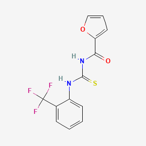 molecular formula C13H9F3N2O2S B5534583 1-(Furan-2-carbonyl)-3-(2-trifluoromethyl-phenyl)-thiourea 