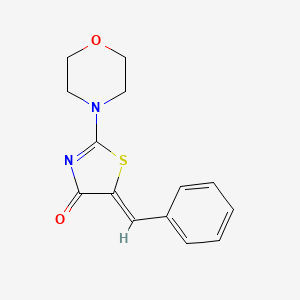 molecular formula C14H14N2O2S B5534602 (5Z)-2-(MORPHOLIN-4-YL)-5-(PHENYLMETHYLIDENE)-4,5-DIHYDRO-1,3-THIAZOL-4-ONE 