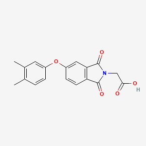molecular formula C18H15NO5 B5534733 2-[5-(3,4-Dimethylphenoxy)-1,3-dioxoisoindol-2-yl]acetic acid 