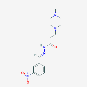 molecular formula C15H21N5O3 B5534753 3-(4-methylpiperazin-1-yl)-N-[(E)-(3-nitrophenyl)methylideneamino]propanamide 