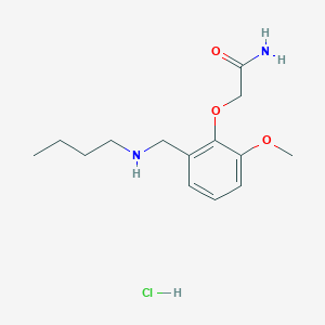 molecular formula C14H23ClN2O3 B5534781 2-[2-(Butylaminomethyl)-6-methoxyphenoxy]acetamide;hydrochloride 