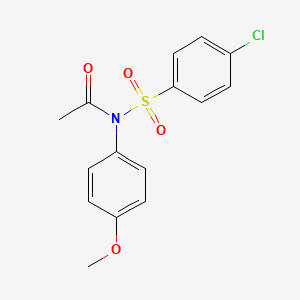 molecular formula C15H14ClNO4S B5534833 N-(4-CHLOROBENZENESULFONYL)-N-(4-METHOXYPHENYL)ACETAMIDE 