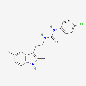 molecular formula C19H20ClN3O B5534864 1-(4-chlorophenyl)-3-[2-(2,5-dimethyl-1H-indol-3-yl)ethyl]urea 
