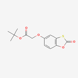 molecular formula C13H14O5S B5534867 TERT-BUTYL 2-[(2-OXO-2H-1,3-BENZOXATHIOL-5-YL)OXY]ACETATE 