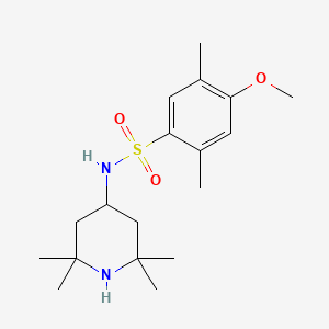 molecular formula C18H30N2O3S B5535096 4-Methoxy-2,5-dimethyl-N-(2,2,6,6-tetramethyl-piperidin-4-yl)-benzenesulfonamide 