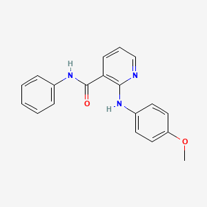 molecular formula C19H17N3O2 B5535107 2-[(4-methoxyphenyl)amino]-N-phenylpyridine-3-carboxamide 