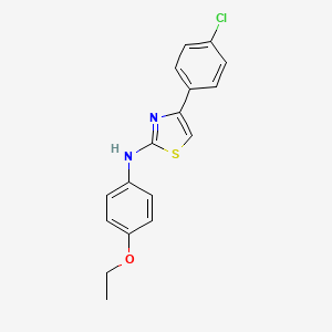 molecular formula C17H15ClN2OS B5535351 4-(4-Chlorophenyl)-N-(4-ethoxyphenyl)thiazol-2-amine 