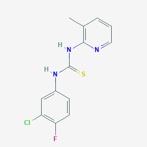 molecular formula C13H11ClFN3S B5535437 1-(3-Chloro-4-fluorophenyl)-3-(3-methylpyridin-2-yl)thiourea 