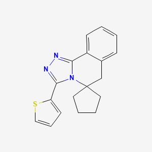 molecular formula C18H17N3S B5535512 3-(THIOPHEN-2-YL)-6H-SPIRO[[1,2,4]TRIAZOLO[3,4-A]ISOQUINOLINE-5,1'-CYCLOPENTANE] 