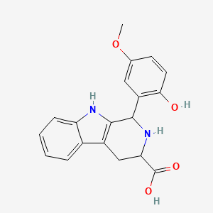 molecular formula C19H18N2O4 B5535579 1-(2-hydroxy-5-methoxyphenyl)-2,3,4,9-tetrahydro-1H-pyrido[3,4-b]indole-3-carboxylic acid 