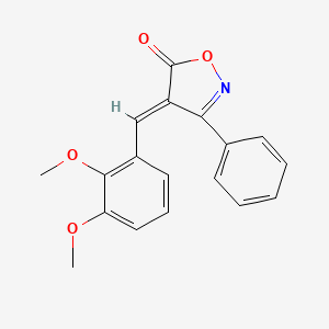 molecular formula C18H15NO4 B5535642 (4E)-4-[(2,3-DIMETHOXYPHENYL)METHYLIDENE]-3-PHENYL-4,5-DIHYDRO-1,2-OXAZOL-5-ONE 