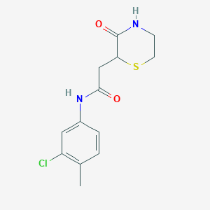 molecular formula C13H15ClN2O2S B5535737 N-(3-chloro-4-methylphenyl)-2-(3-oxothiomorpholin-2-yl)acetamide 
