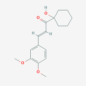 molecular formula C17H22O4 B5535773 (2E)-3-(3,4-dimethoxyphenyl)-1-(1-hydroxycyclohexyl)prop-2-en-1-one 