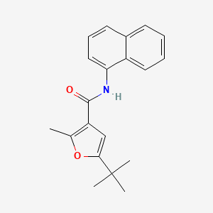 molecular formula C20H21NO2 B5535867 5-tert-butyl-2-methyl-N-(naphthalen-1-yl)furan-3-carboxamide 