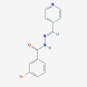 molecular formula C13H10BrN3O B5536093 3-BROMO-N'-[(E)-(PYRIDIN-4-YL)METHYLIDENE]BENZOHYDRAZIDE 