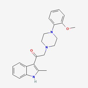 molecular formula C22H25N3O2 B5536104 2-[4-(2-methoxyphenyl)piperazin-1-yl]-1-(2-methyl-1H-indol-3-yl)ethanone 